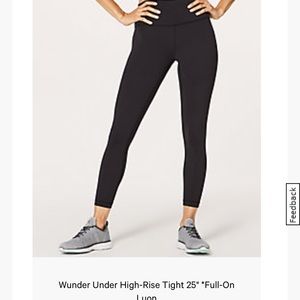 Lululemon wunder under leggings